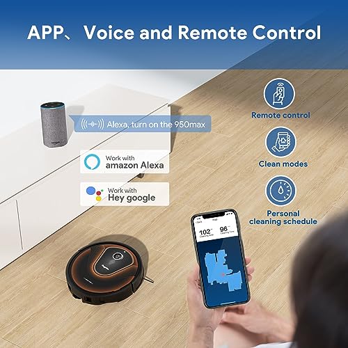 Bagotte Robot Vacuum and Mop Combo with Self-Emptying,3500Pa Super Suction,4-in-1 Robot Vacuum Cleaner for 30 Days of Cleaning,Compatible with Alexa,Ideal for Pet Hair Floor Carpet - Image 7