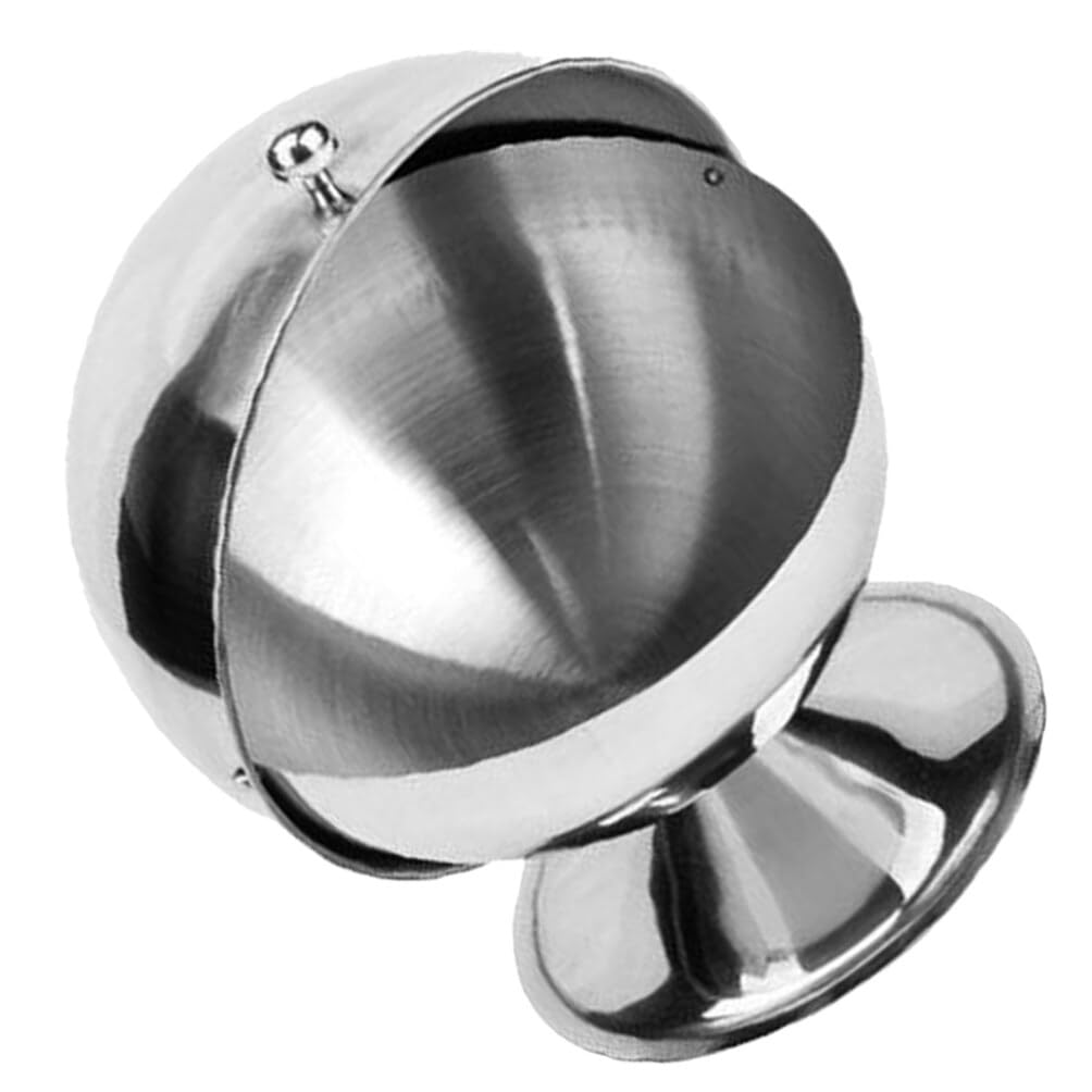 Cabilock Stainless Steel Trash Can Makeup Brush Organizer Car Garbage Can Trash Can with Lid Kitchen Compost Bin Stainless Steel Container Mini Waste Bucket Mini Desktop Trash Can