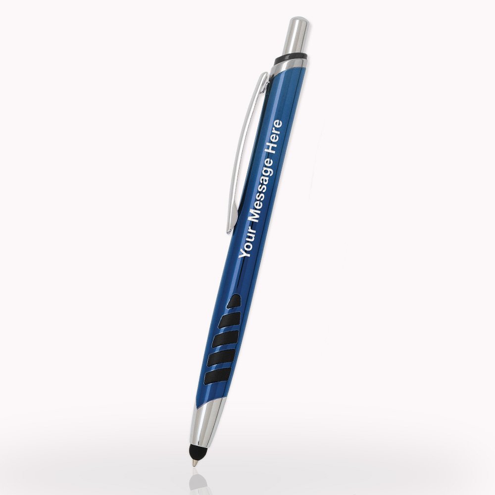 Yonune Custom Laser-Engraved Metal Ballpoint Pens With Stylus. Available in 5 Colors - Free Personalization