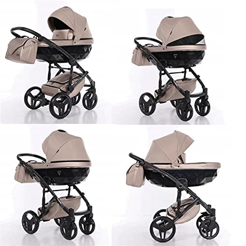 Junama kinderwagen combinatie kinderwagen premium buggy babyzitje + accessoires Isofix selecteerbaar Saphire door… - Afbeelding 4