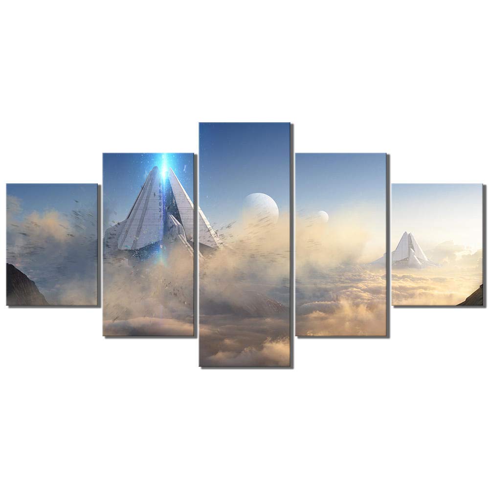 NYJNN 5 canvas prints Painting HD Printed Canvas Pictures Room Home Decor 5 Pieces Star Citizen Game Poster Wall Art work5 Prints on Canvas