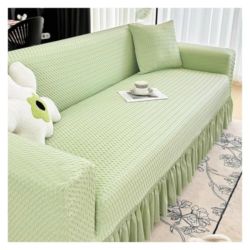 Housse de canapé élastique en velours 2 places protection extensible lavable