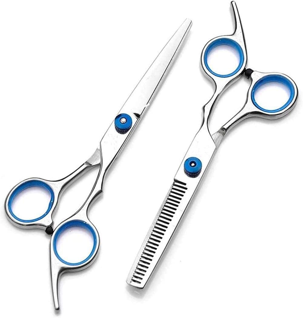 Tijeras de peluquero Tijeras de peluquero Hombres Tijeras de peluquería multifunción Tijeras de corte de vello facial de acero inoxidable Tijeras de bigote Recorte de barba Juego de tijeras de aseo pa
