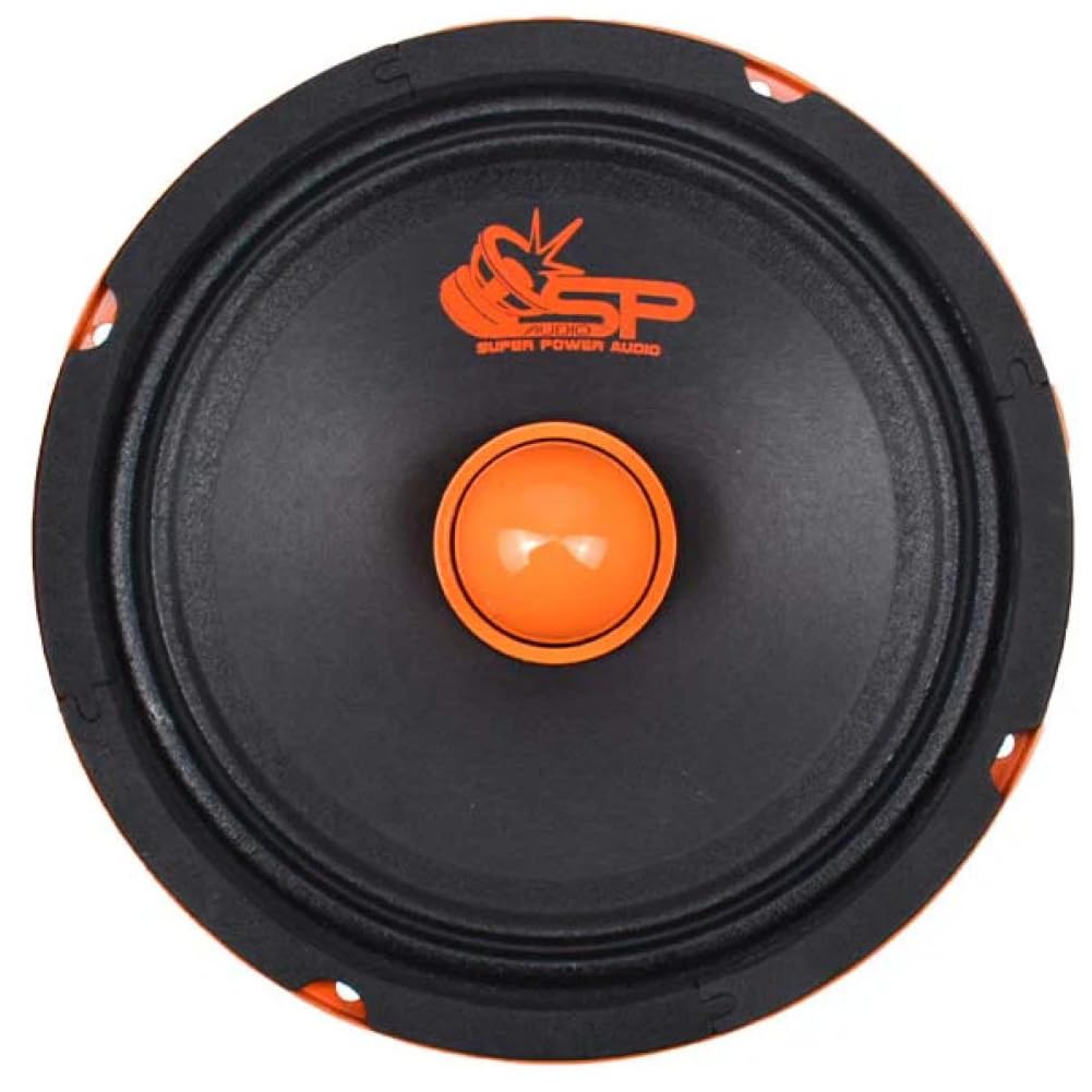 SP Audio 2 SP-EM6.5 diffusori midrange da 16,5 cm 165 mm 6,5" di diametro, 100 watt rms 200 watt max, impedenza 4 ohm, sensibilità 95 db, portiere, sportelli, auto, a coppia
