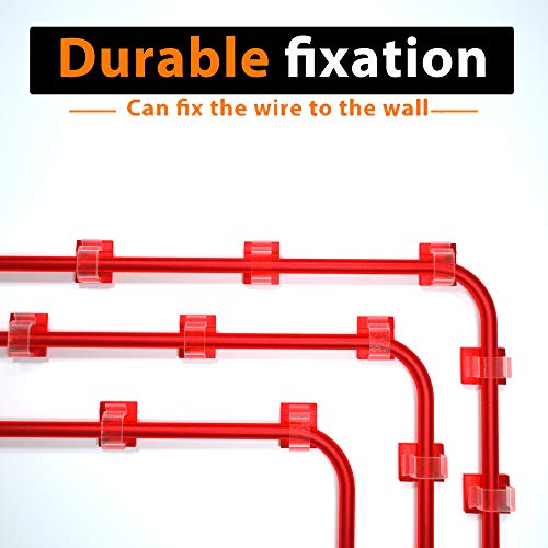 50Pcs Cable Clips, Adhesive Cable Organizer Cord Holder, Durable Strong Cable Wire Management For Car, Office And Home (Transparent) #TOP2