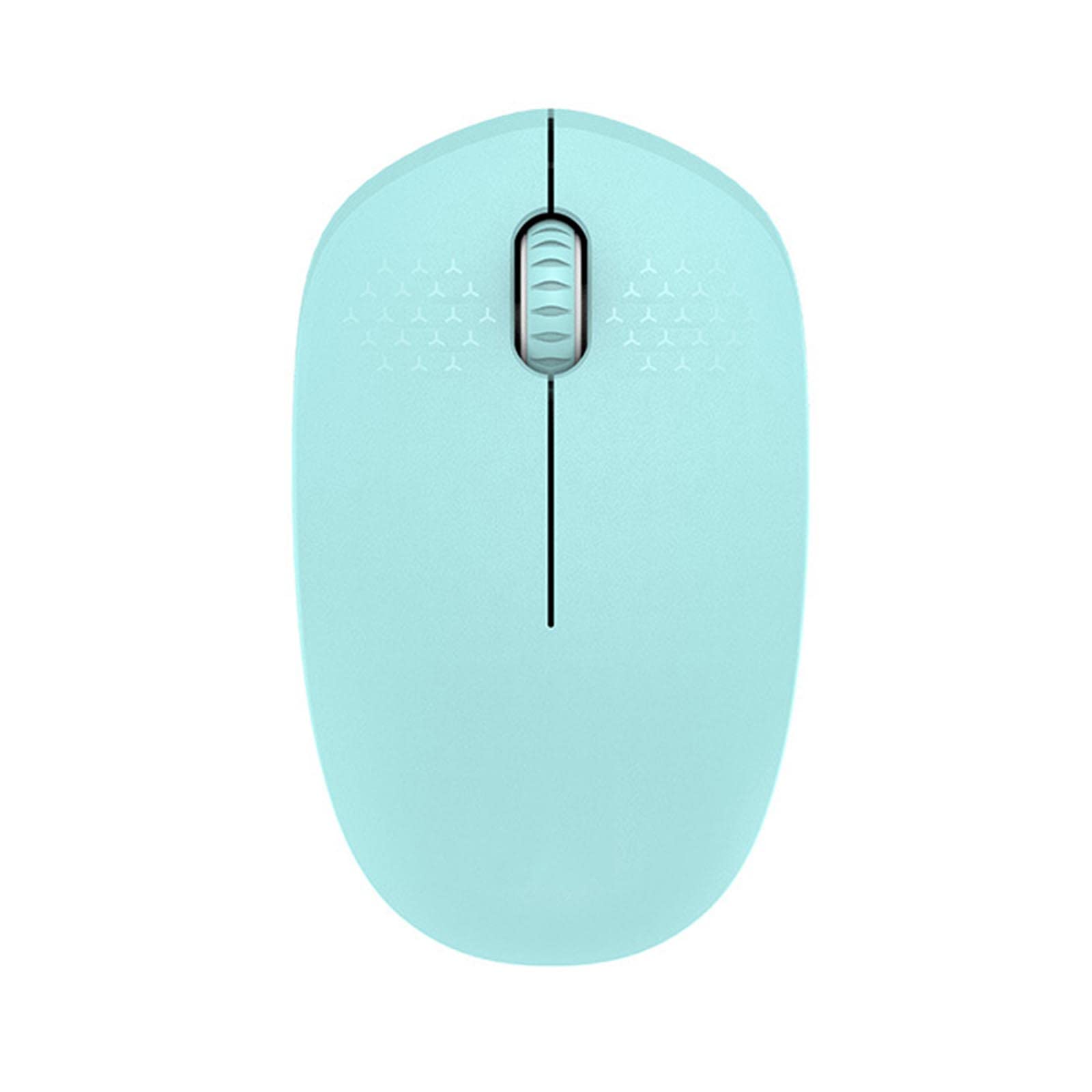 JUSHZ Mouse Wireless Silenzioso Ergonomico Senza Fili Usb 2.4GHz 1000dpi Fotoelettrico Mini Rotellina Tattile (99x60x38.2mm,green)