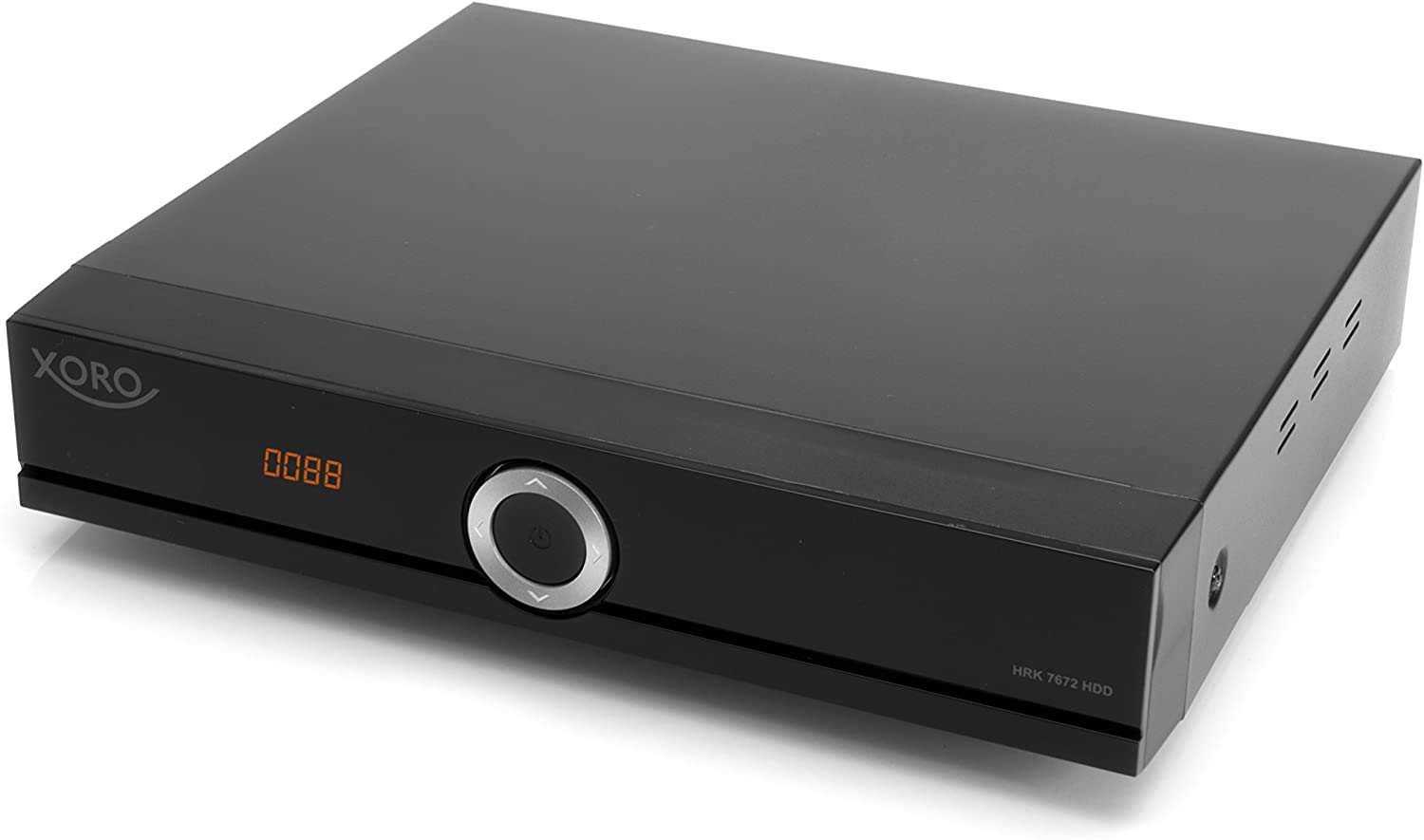Xoro HRK 7672 HDD DVB-C HD Kabelreceiver (HDTV Twin Tuner, HDMI, USB PVR Ready, S/PDIF Opt., MiniSCART, ohne SATA Festplatte im FP-Schacht, 12V) schwarz, inkl. conecto® HDMI-Kabel