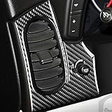 RRX Car Interior Cover Sticker for Corvette C6 Driver/Passenger Side Air Outlet Panel Conditioning Vents Frame, Real Carbon Fiber Decal for Chevrolet Corvette C6 2005-2013 (CF)