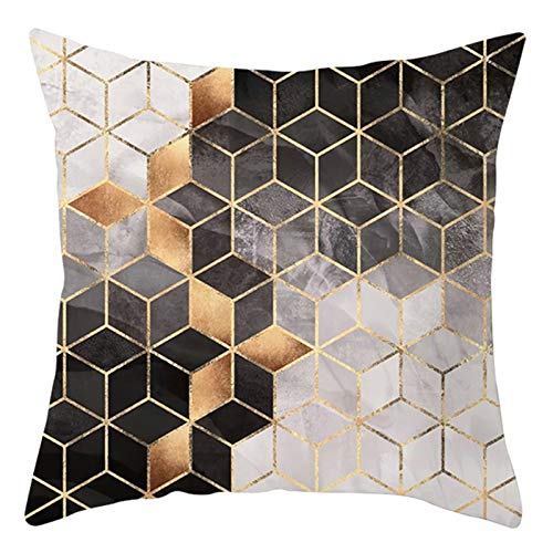 Amody Fundas de Cojin para Sofa, Funda de Cojines 50x50cm Geométrico Cubo Letra X Funda de Cojines para Decoracion Sofá Style 6 Cover