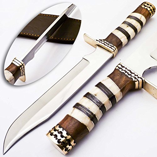 D2 Tool Steel Knife Hunting Knife Outdoor Knife With Camel Bone & Rose Wood Handle (H-650)