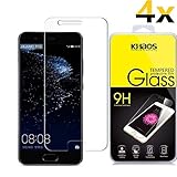 [4-Pack]-KHAOS for Huawei P10 Plus 2017 Screen Protector,HD Tempered Glass 2.5D Edge,Retail Package,Lifetime Replacement Warranty