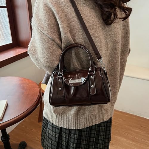 PU Leather Sweet Love Sling Bag Solid Color Stylish Crossbody Bag Large Capacity Lovely Bowknot Handbag Travel Date Work Hand3