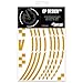 VFLUO GP Design™, Kit Strisce Adesivi rifrangenti/Riflettenti per Cerchioni Moto (1 Ruota), 3M Technology™, Larghezza : 7 mm, Oro