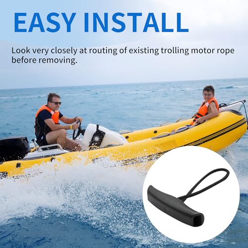 Image of 2Pcs MKA-45 Trolling Motor Rope & Handle, Lift and Release Rope for Maxxum and Edge Bow-Mount Trolling Motors -Compatible with Minn Kota Trolling Motor Parts,Sports & Outdoors