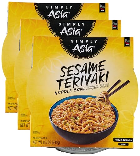 Simply Asia Sesame Teriyaki Noodle Bowl, 8.5 Oz (Pack of 3)