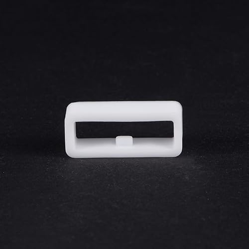 Miniatura 5 de 6 anillos de cierre de bucle para correa de reloj, 0.630 in, color blanco