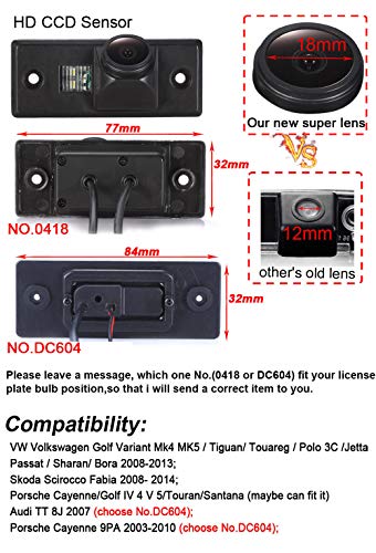 Image of 1280 * 720 Pixels car Rear View Backup Camera Parking Replacement for VW Golf Variant MK4 MK5 Touran Santana Tiguan Touareg Polo Jetta Passat Sharan Bora Skoda Scirocco Fabia Porsche Cayenne Golf IV4