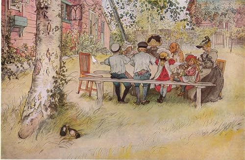 Affiche grand bouleau Carl Larsson pour une déco de chambre vintage et lumineuse