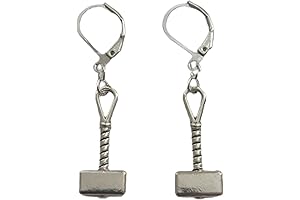 3D Hammer Charm Marvelous Earrings: Embody the Superhero within