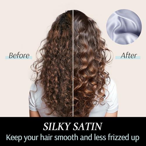 Bonnet à cheveux doublé en satin pour dormir avec sangle réglable anti-glisse nuit vert foncé - 3