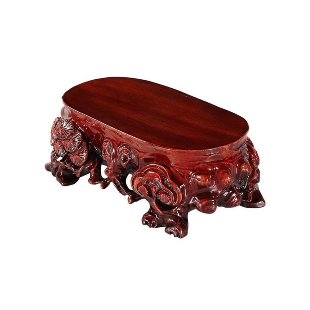 birene Vase Stand Root Carving Craft Wood Display Base Vase Tea Sets Decorative Shelf