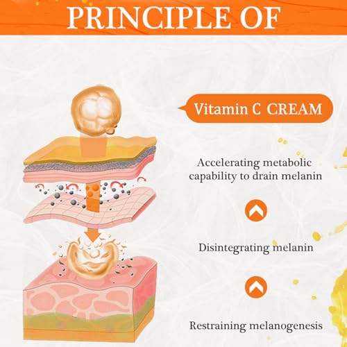 Vitamin C Face Cream – Hyaluronic Acid And Vitamin C&E,Face Moisturiser For Women,Anti Aging&Wrinkle,Natural Skin Care Hydrate,Plump, Skin Care Dark Spots Erase Fine Lines (1PCS) - Image 4