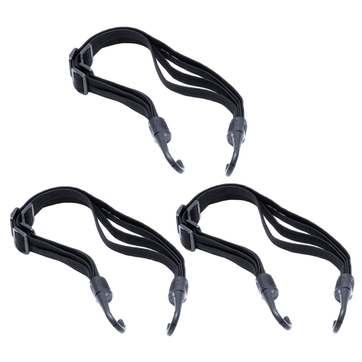 Anneome 3pcs Luggage Rope with Hook Beanie Helmets for Motorcycles Cargo Tie-Down Strap Strap Extension Elastic Luggage Belt Motorcycle Trunk Bike Strap Black Polyester