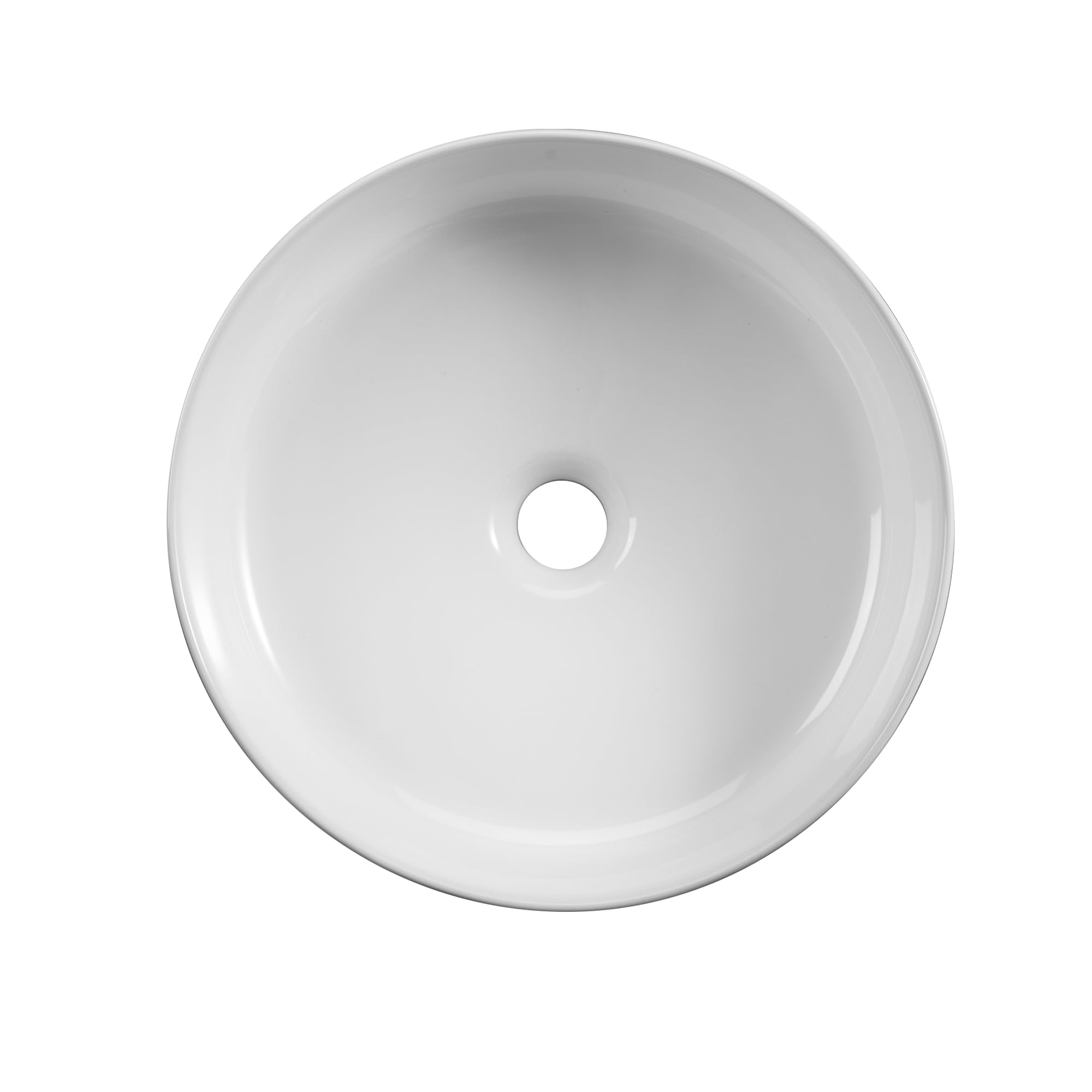 Lavabo redondo de cerámica – Lavabo de diseño elegante y moderno – Elegancia moderna y acabado de lujo – Durable y fácil de mantener – 46 cm