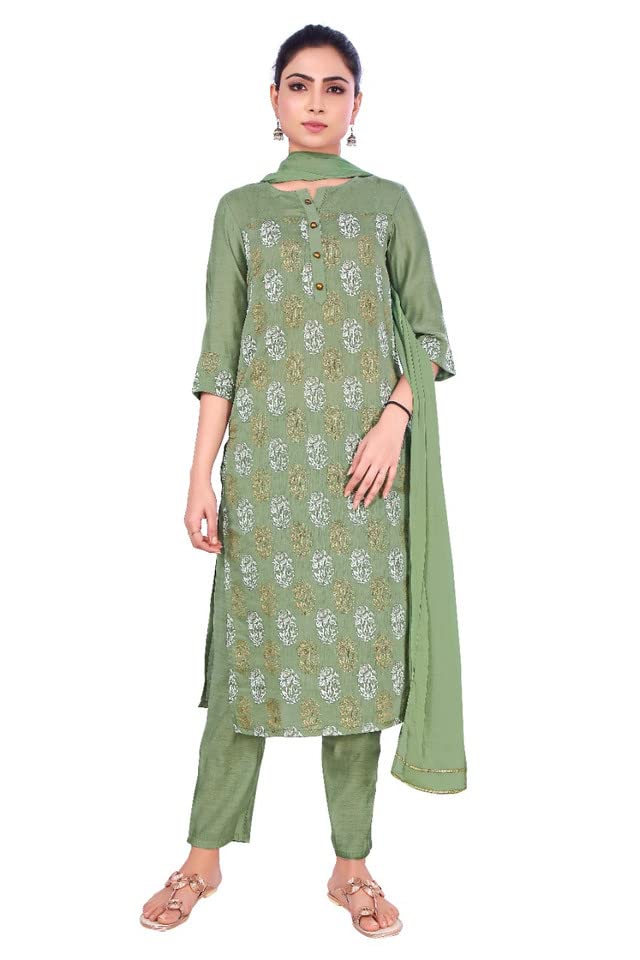 sharda fashion Tees4U Women's Floral Kurta (S_K_734 Size :-