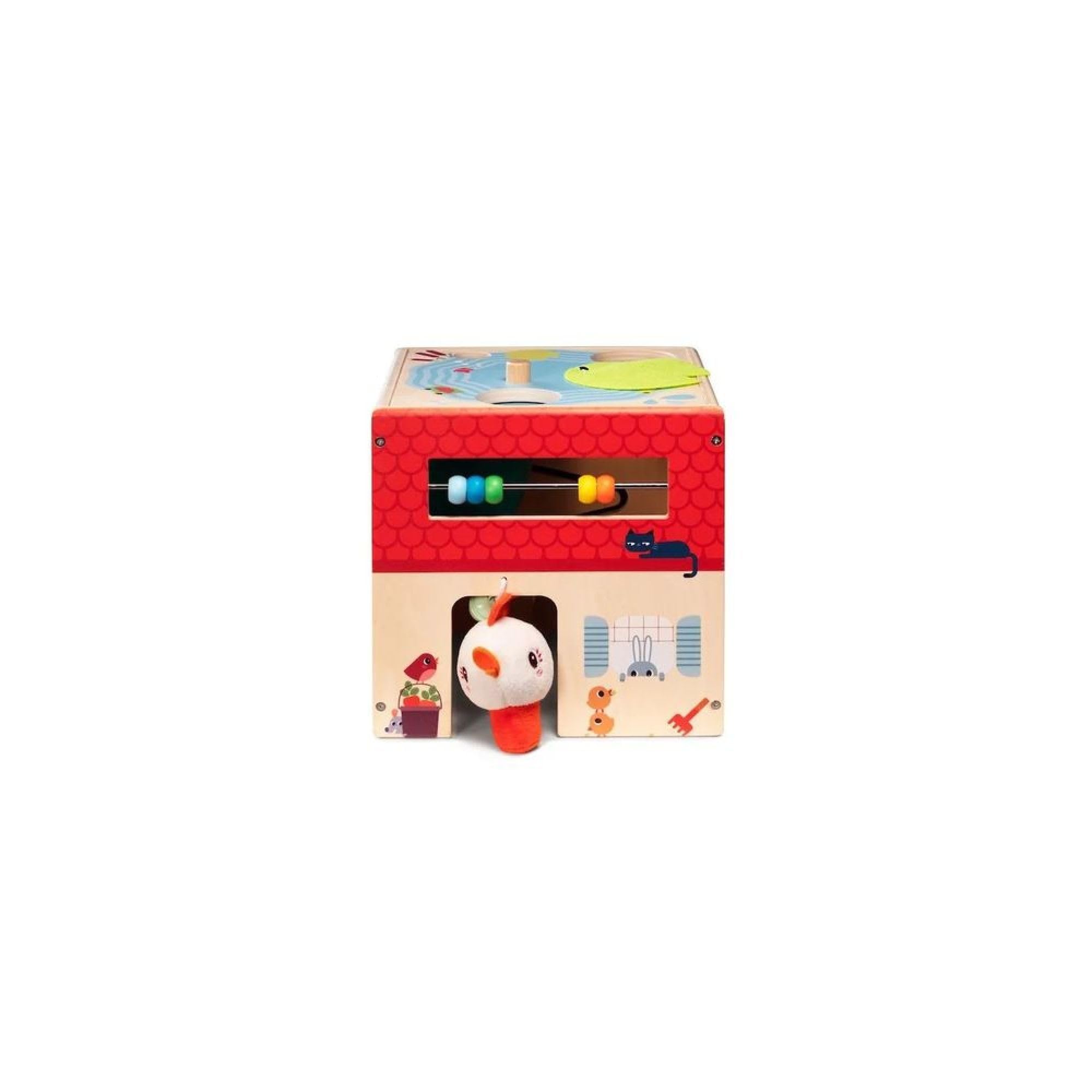 Lilliputiens - Cubo Di Attività In Legno - Tema Fattoria - Ideale Per Neonati E Bambini - Risveglio Dei Sensi E Della Motricità Dei Più Piccoli - Giocattolo Educativo E Sensoriale Completo-Dai 12 Mesi-image