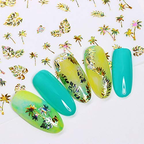 HZWLF Nail Art Tool, Holographic Roségold Silber 3D Nagelaufkleber Kurve Streifenlinien Nägelaufkleber Klebestreifen… – Bild 7