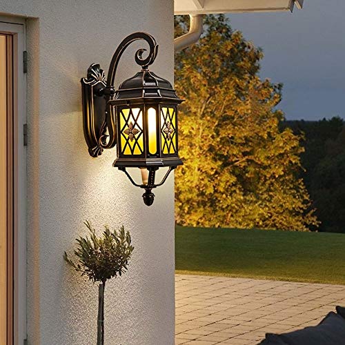 Lanterne murale eau imperméable avec diffuseur givré style industriel - 4