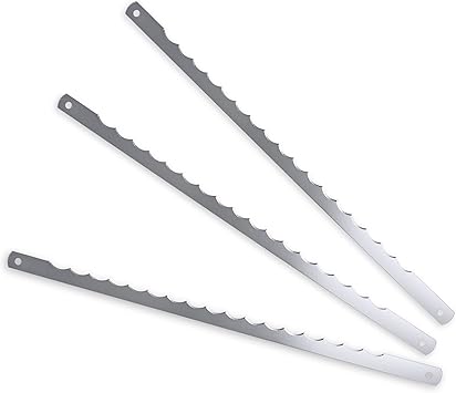 شفرات سكين خبز Tyoaro - شفرة استبدال الفولاذ المقاوم للصدأ لسكين الخبز الخشبي ( 3-pack )