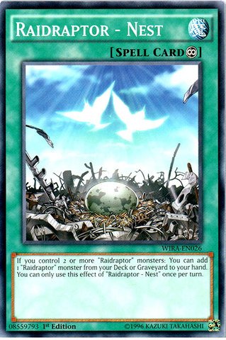 YU-GI-OH! - Raidraptor - Nest - WIRA-EN026 - Common - 1st Edition (WIRA-EN026) - Wing Raiders - 1st Edition - Common