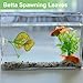 CAPASTEC Betta Fish Leaf, Natural Habitat Simulation for Betta Spawnings Grounds, Betta Spawnings Leaves, Resting Bed, Large Small Leaves, Orange Deep Green