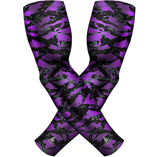 Image of B-Driven Sports Pro-Fit Compression Arm Sleeves - 1-Pair, 30+ Designs, Adult /Youth Sizes, for Athletic and General Purpose Use.