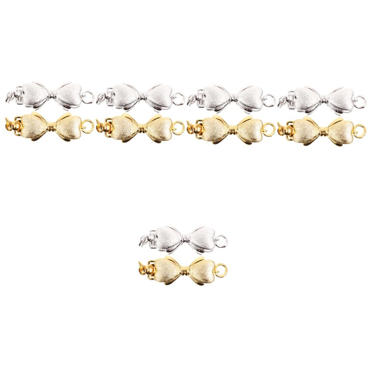 EXCEART 10piezas Conectores De Joyas Para Diy Cierre De Perlas Plata y Accesorios Para Collares y Pulseras