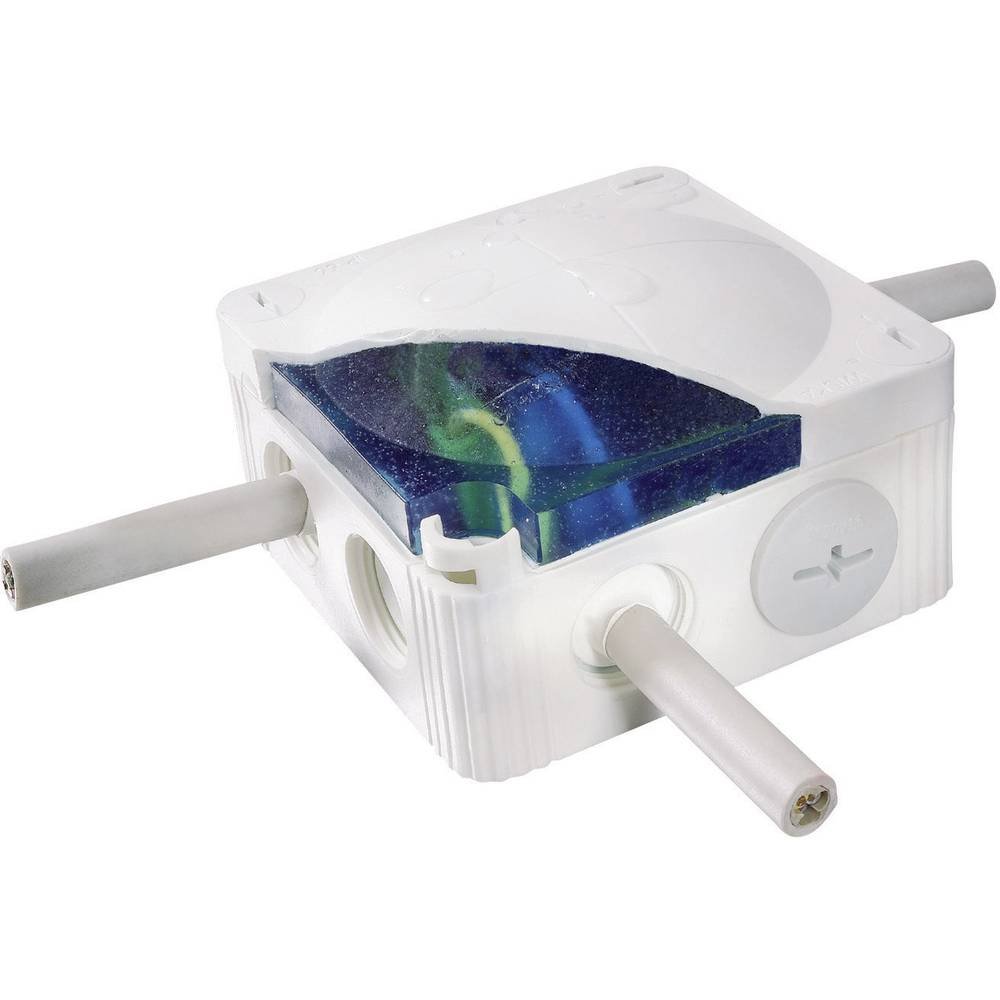 WISKA Abzweigdose mit Dichtmasse 10060457 (L x B x H) 85 x 85 x 51 mm, grau, IP68
