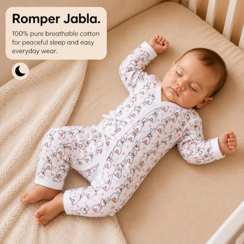 Image of The Mom Store Baby Romper Jabla Style Combo For Boys And Girls | Cotton | Soft Infant Bodysuit | Trendy Stylish Sleepwear For Newborn Baby | Printed | Unisex Comfortable Everyday Baby Wear