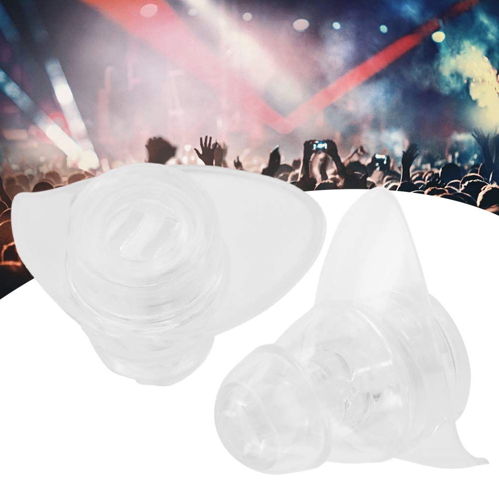 Pongnas Tappi per Le Orecchie Antirumore Ad Alta fedeltà 27dB con Custodia, Riduzione del Rumore Tappi per Le Orecchie per Musica Concerto Festival Discoteca DJ(Trasparente)