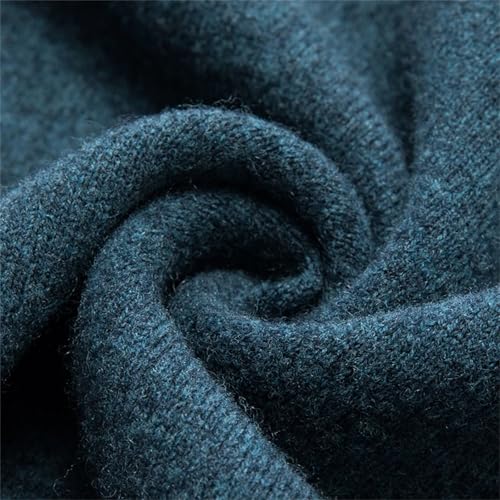 Dcvmvmn Men's Cashmere Wool Pullovers Sweater Solid Color Jumper Bottoming Sweater3