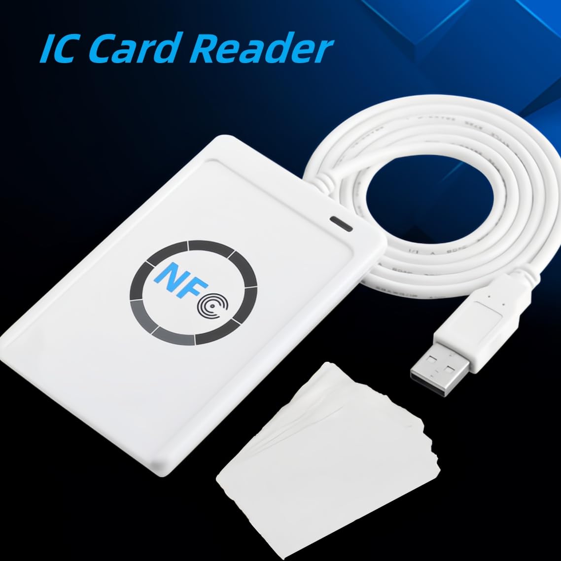 Lector NFC, Velocidad Lectura Escritura 424 kbps, Compatible ISO 14443A B Felica, Acceso inalámbrico 50 mm, USB 2.0 sin Cables, Uso Oficina hogar móvil con