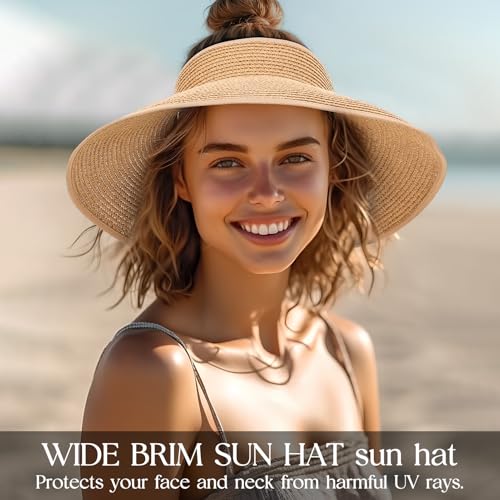 Sombrero Visera para Mujer con Ala Ancha y Moño miniatura 6