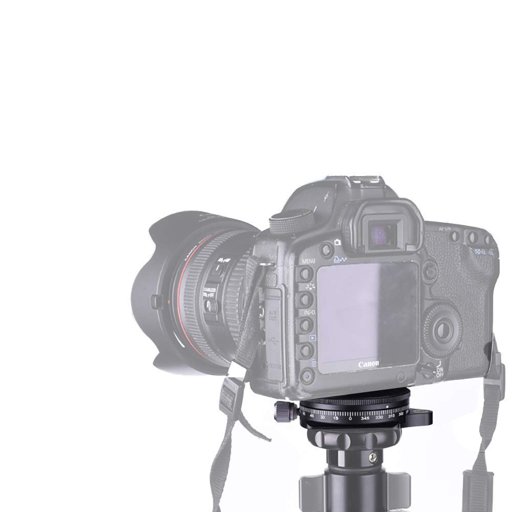 Camera Statiefkop QJ-01 Aluminium 360 ° Draaibare Panoramische Statiefkop met Schaalniveau voor Arca Swiss Clamp