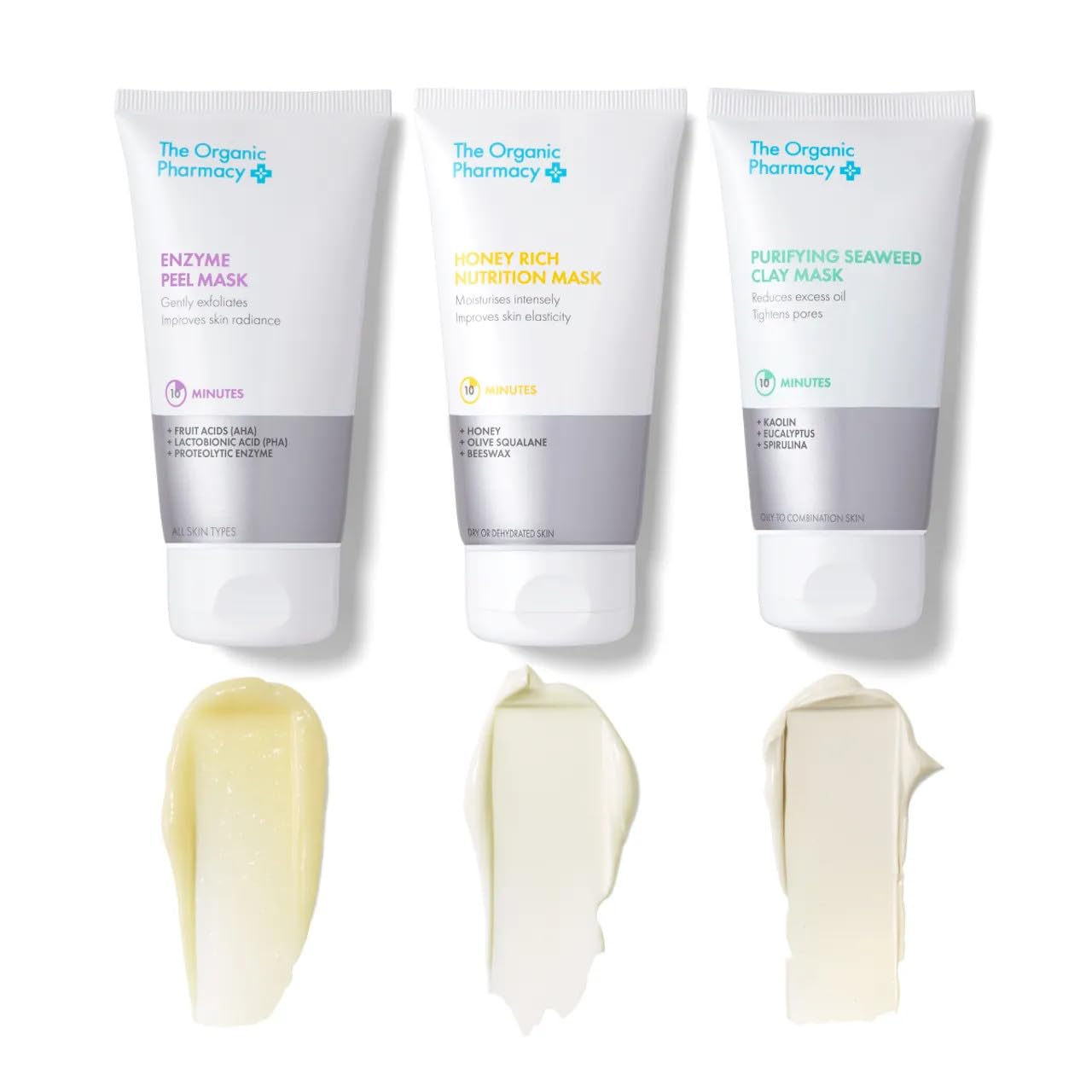 The Organic Pharmacy Maska do peelingu enzymatycznego, 60 ml – rozjaśnia i złuszcza, z kwasami owocowymi (AHA), kwasem laktobionowym (PHA), enzymem proteolitycznym, organiczna 4,9%, naturalna 89,5%