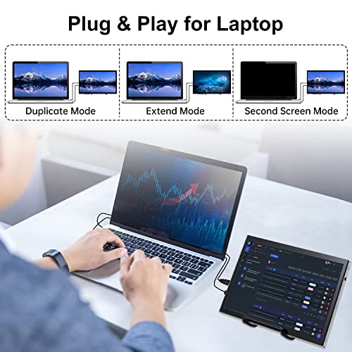 HAMTYSAN Raspberry Pi Touch Screen, 10.1 Zoll Bildschirm Monitor 1024x600 Kleiner tragbarer HDMI Monitor mit Ständer, IPS Bildschirm für Raspberry Pi 5/4/3/2/Zero/B/B+ Jetson Nano Win11/10/8/7 3