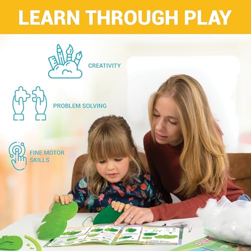 Craftorama Sewing Kit for Kids, Fun and Educational Pets Craft Set for Boys and Girls Age 7-12, Sew Your Own Felt Animals Craft Kit for Beginners, 165 Piece Set - Image 4