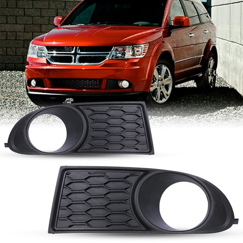 AUTOFREE Fog Light Bezels for 2011-2020 Dodge Journey Driving Fog Lamp Cover Replacement 1 Pair Left and Right Side