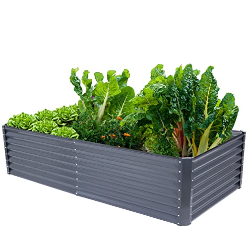 Kgar Raised Garden Bed 8X4X2Ft Metal Outdoor Garden Raised Planter Box For Vegetables Flowers Herbs thumb #7
