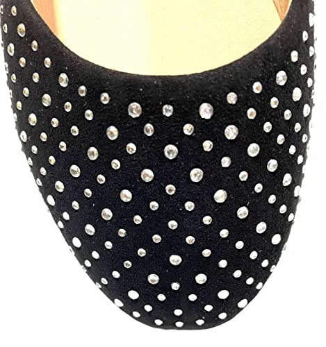 Image of Shoes 18 Womens Faux Suede Rhinestone Ballerina Ballet Flats Shoes